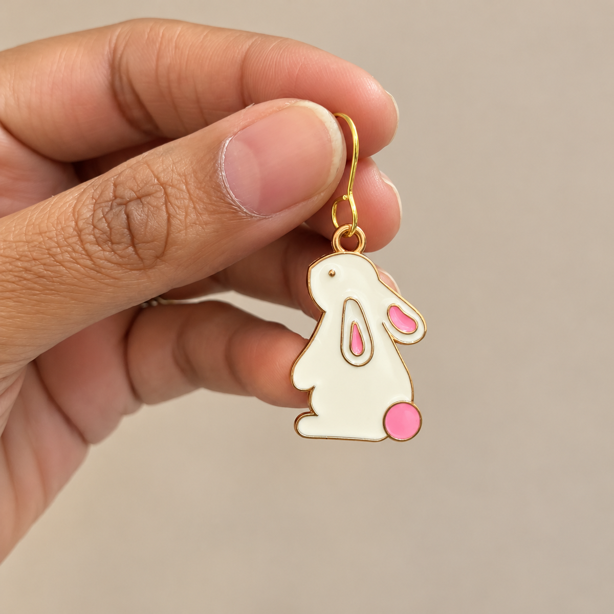 Bunny Enamel Earrings.