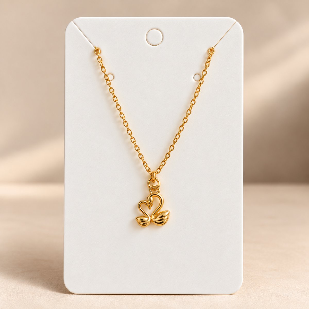 18K Gold Plated Swan Pendant (Anti Tarnish)
