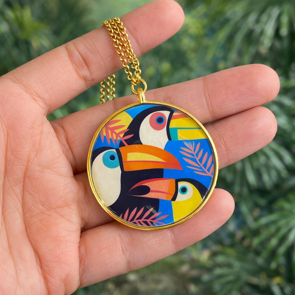 Toucan Tulip Unisex Neck chain - Quirky Jewellery