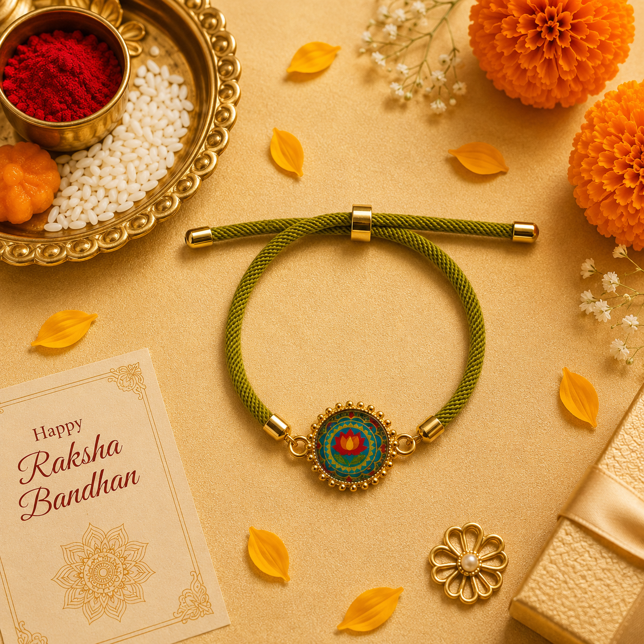 Kamal Mandala Rakhi 🌸⭐ for Raksha Bandhan.