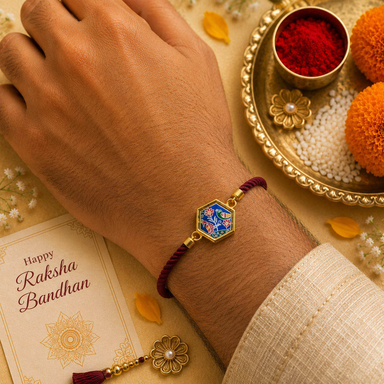 Heritage Bird Rakhi 🌸⭐ for Raksha Bandhan.