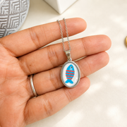 Ocean Fish pendant Silver Chain - 45cms (Anti Tarnish)