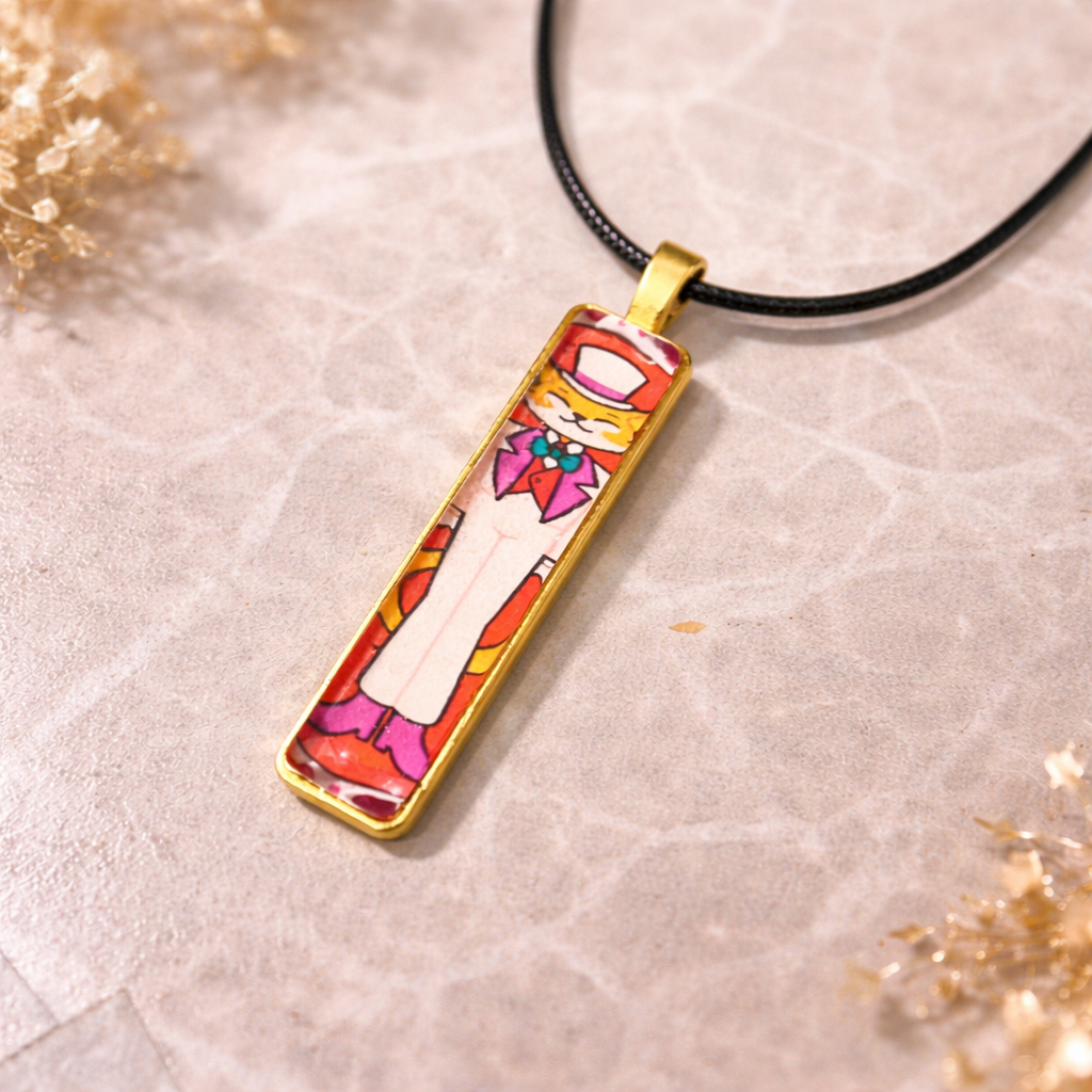 Whimsical Cat Bar Necklace ✨