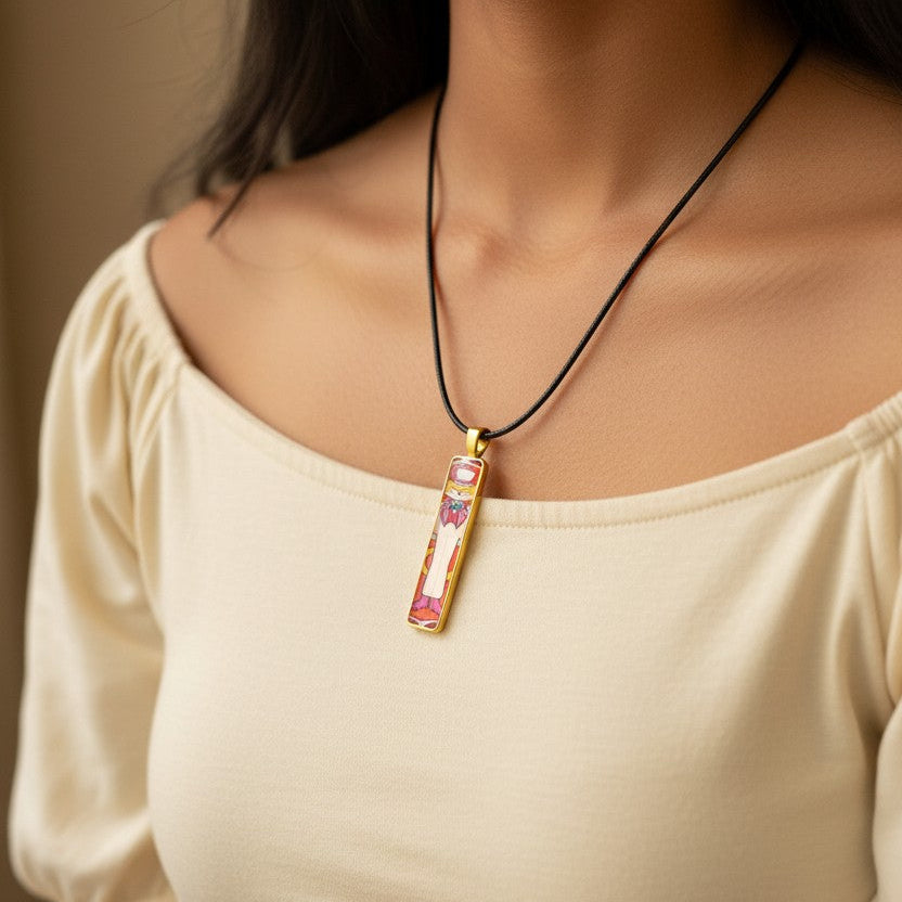 Whimsical Cat Bar Necklace ✨