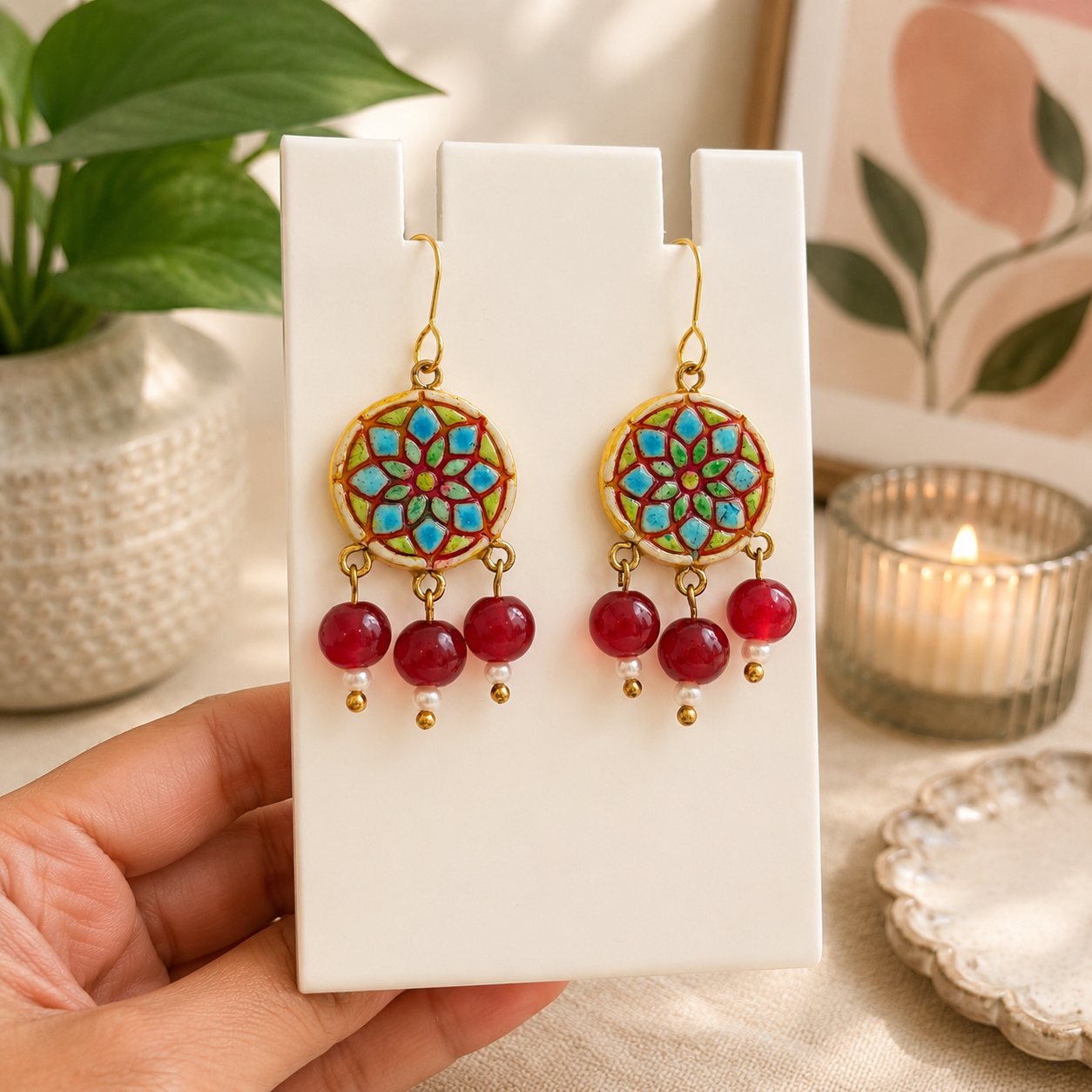 Dream Catcher Inspired Earrings (Yellow)