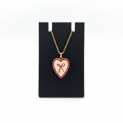 Ribboned Heart Pendant - Quirky Jewellery