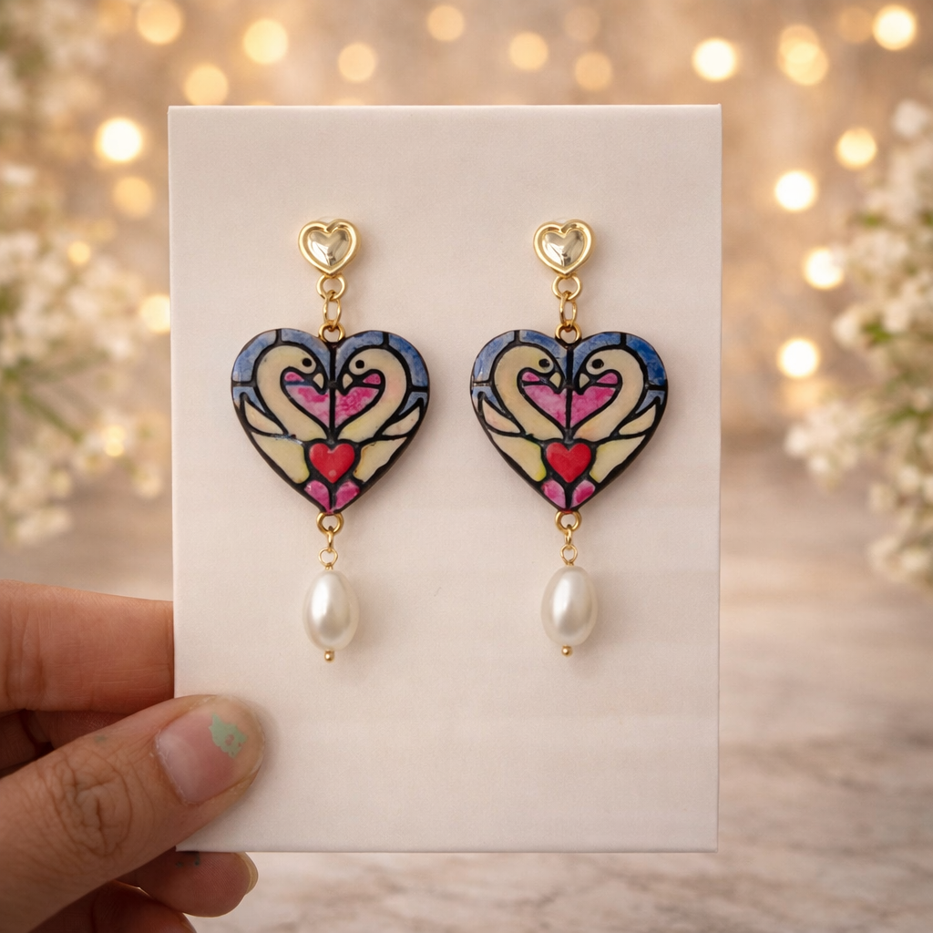 Golden Swan Drop - Quirky Jewellery