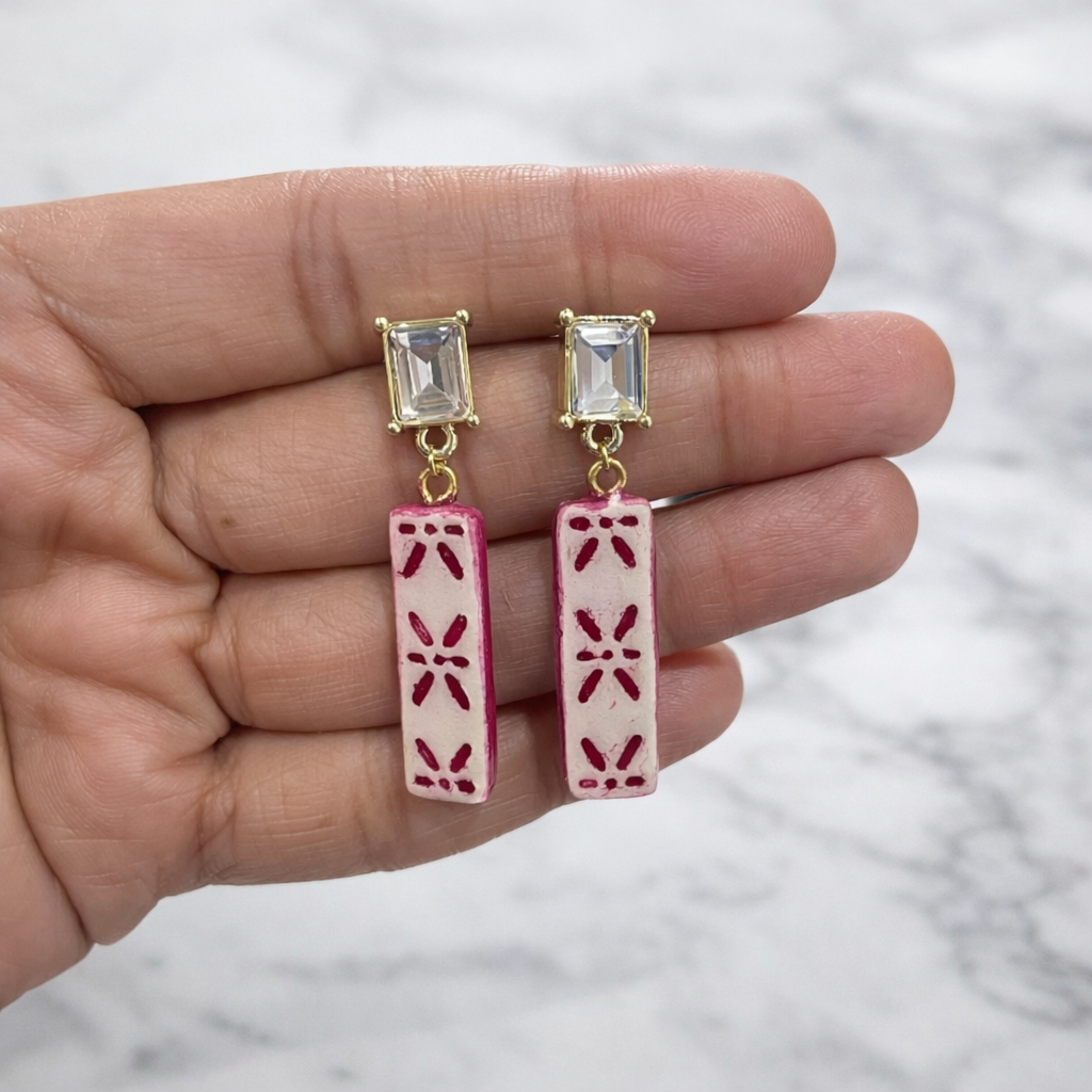 Classic Fabric Inspired Earrings - Quirky Jewellery