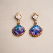 Iridescent Shell Drop Earrings