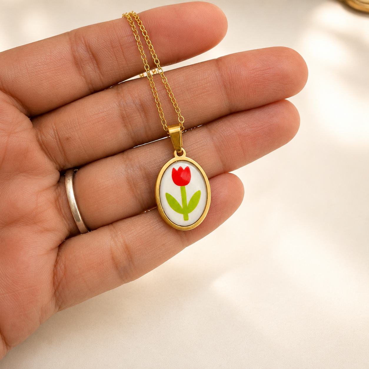 Classic Tulip Golden Chain - 45cms (Anti Tarnish) (Copy).
