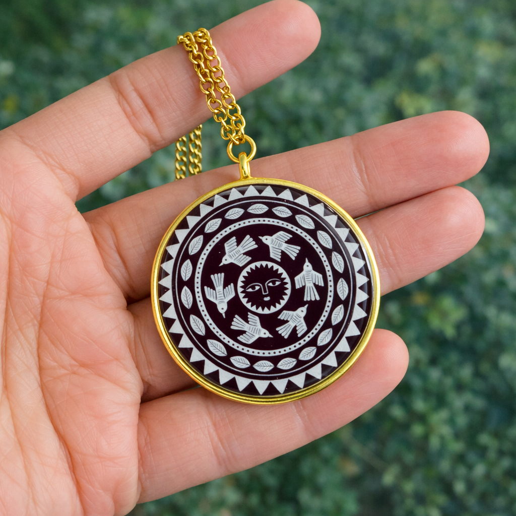 Frida and Tribal Pattern Neck chain - Quirky Jewellery