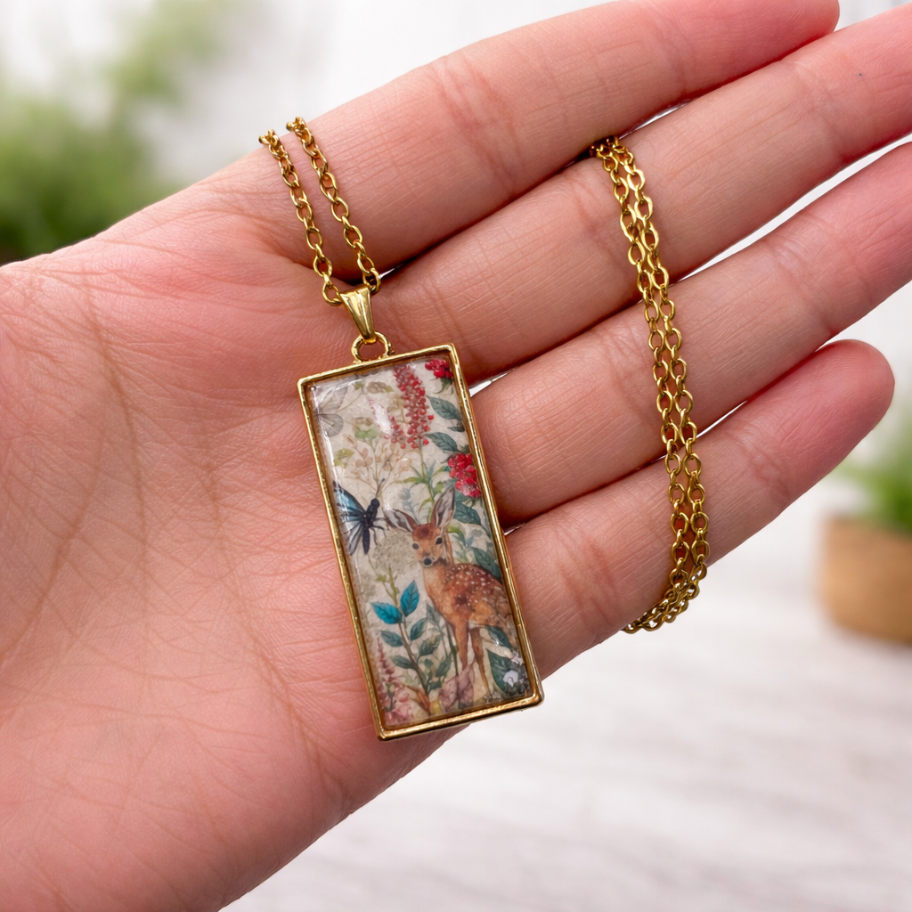 Wild Forest Golden Unisex Long Neck chain - Quirky Jewellery