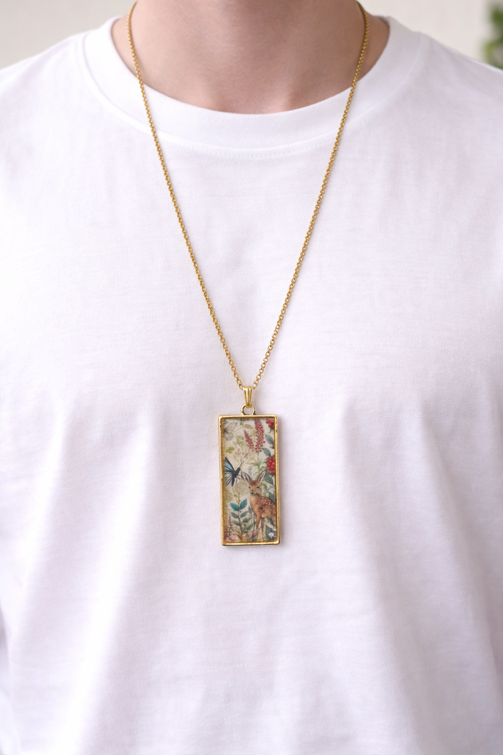 Wild Forest Golden Unisex Long Neck chain - Quirky Jewellery