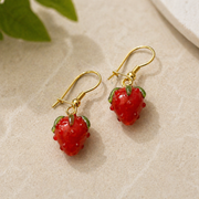 Strawberry Glass Drop Earrings