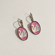 Pink Swan Earring
