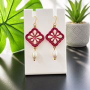 Rani Bloom Earrings (Handpainted)
