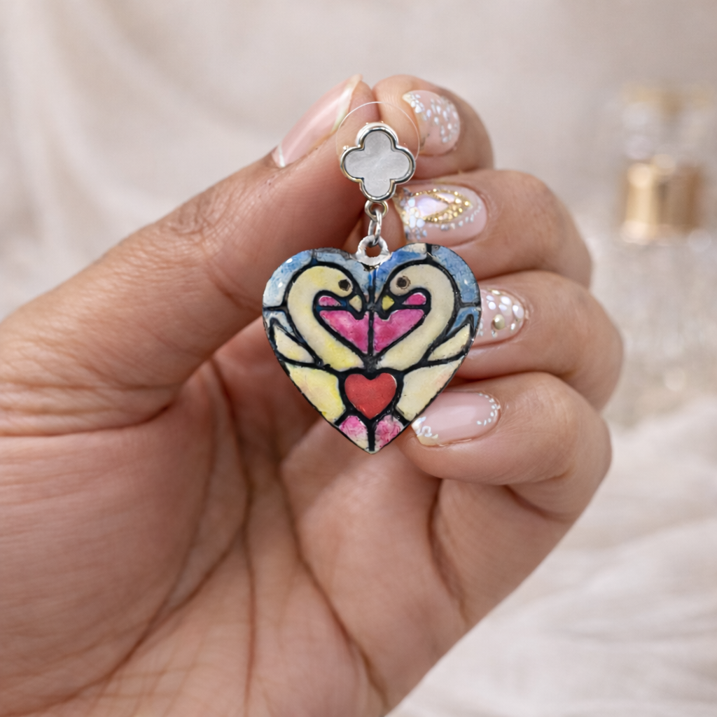 Swanheart Drop Earrings - Quirky Jewellery