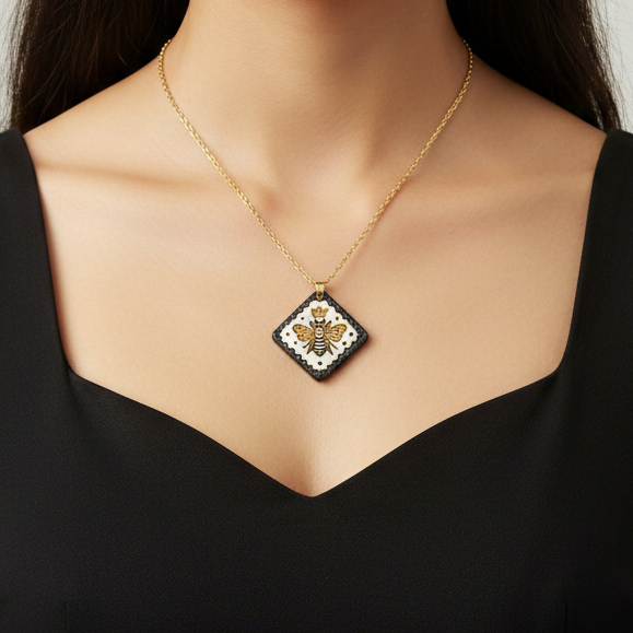 Royal Bee Pendant - Quirky Jewellery