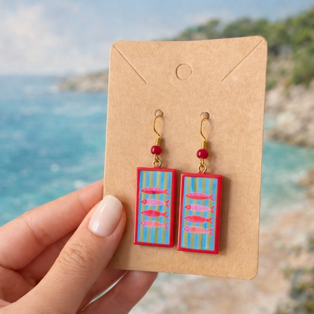 Sardine Stripe Statement Earrings