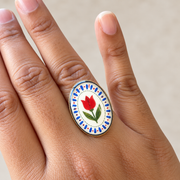 Tulip Bloom Statement Ring - R013