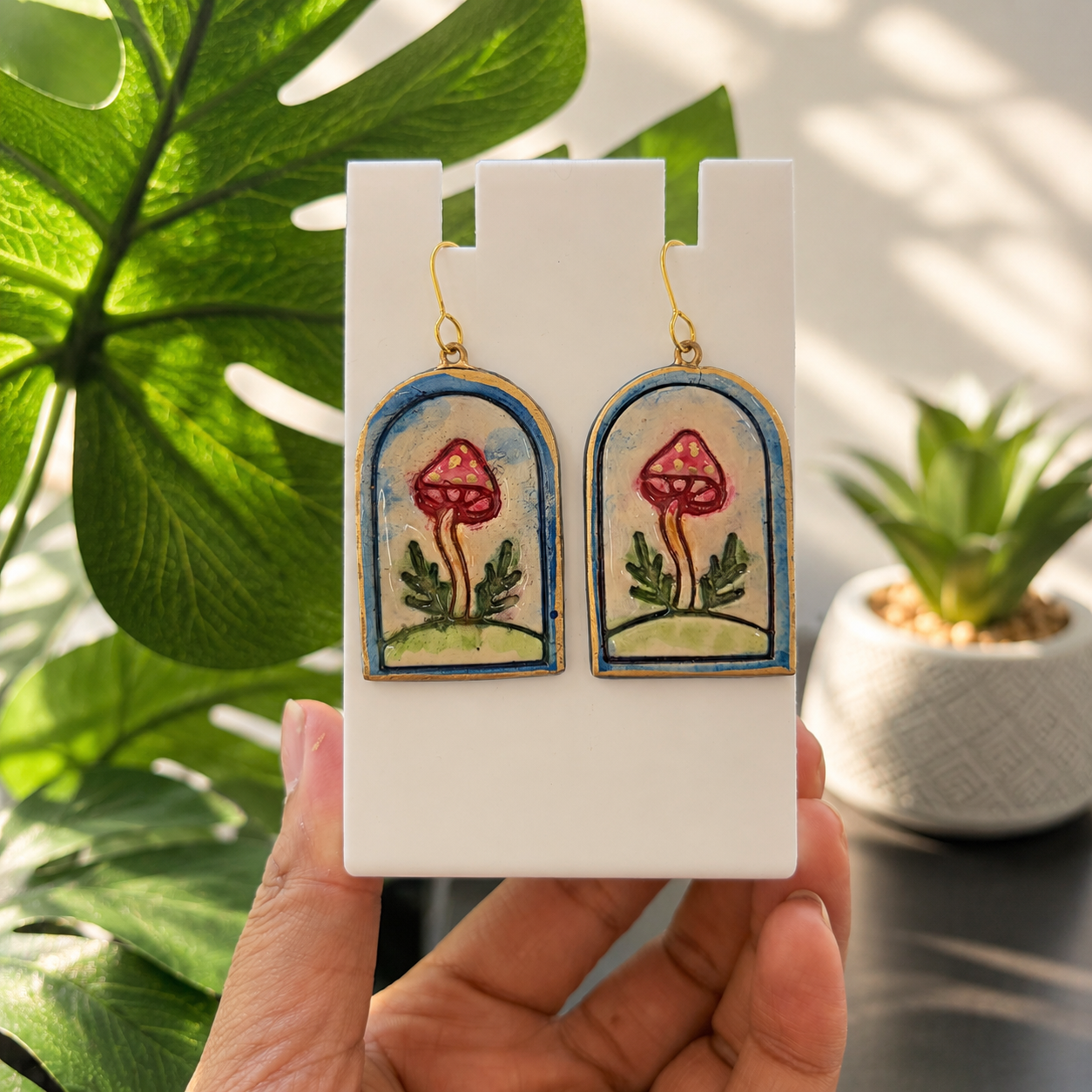 Mediterranean Mushroom Earrings