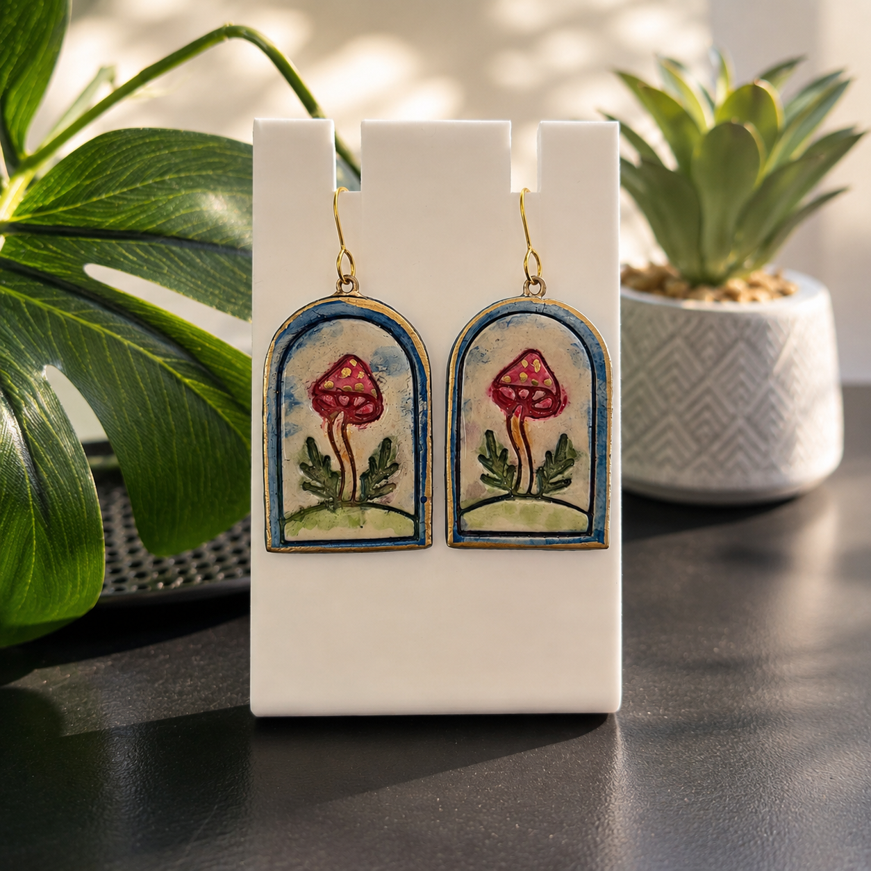 Mediterranean Mushroom Earrings