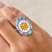 Celestial Sun Statement Ring ☀️ - Silver - R014