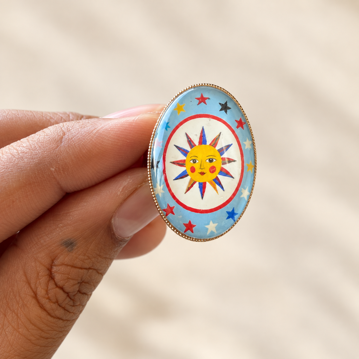 Celestial Sun Statement Ring ☀️ - Silver - R014