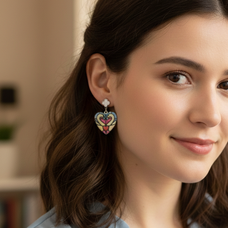 Swanheart Drop Earrings - Quirky Jewellery