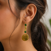Mismatch Alloy Earrings with Glass Beads