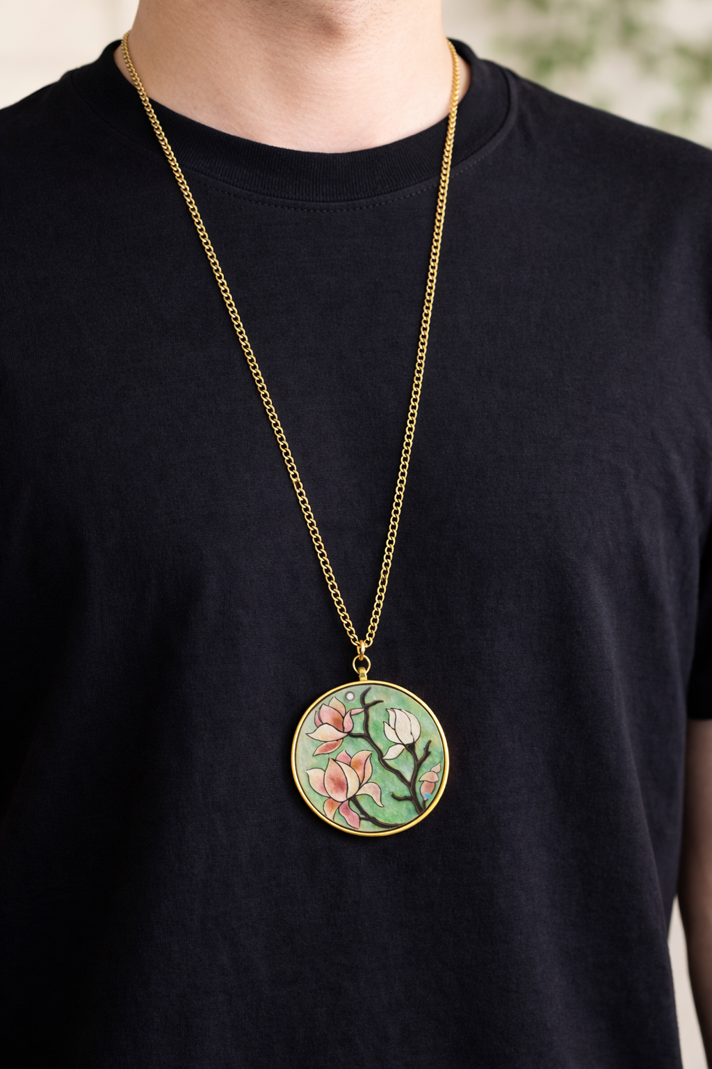 Crane in Bloom Pendant - Quirky Jewellery