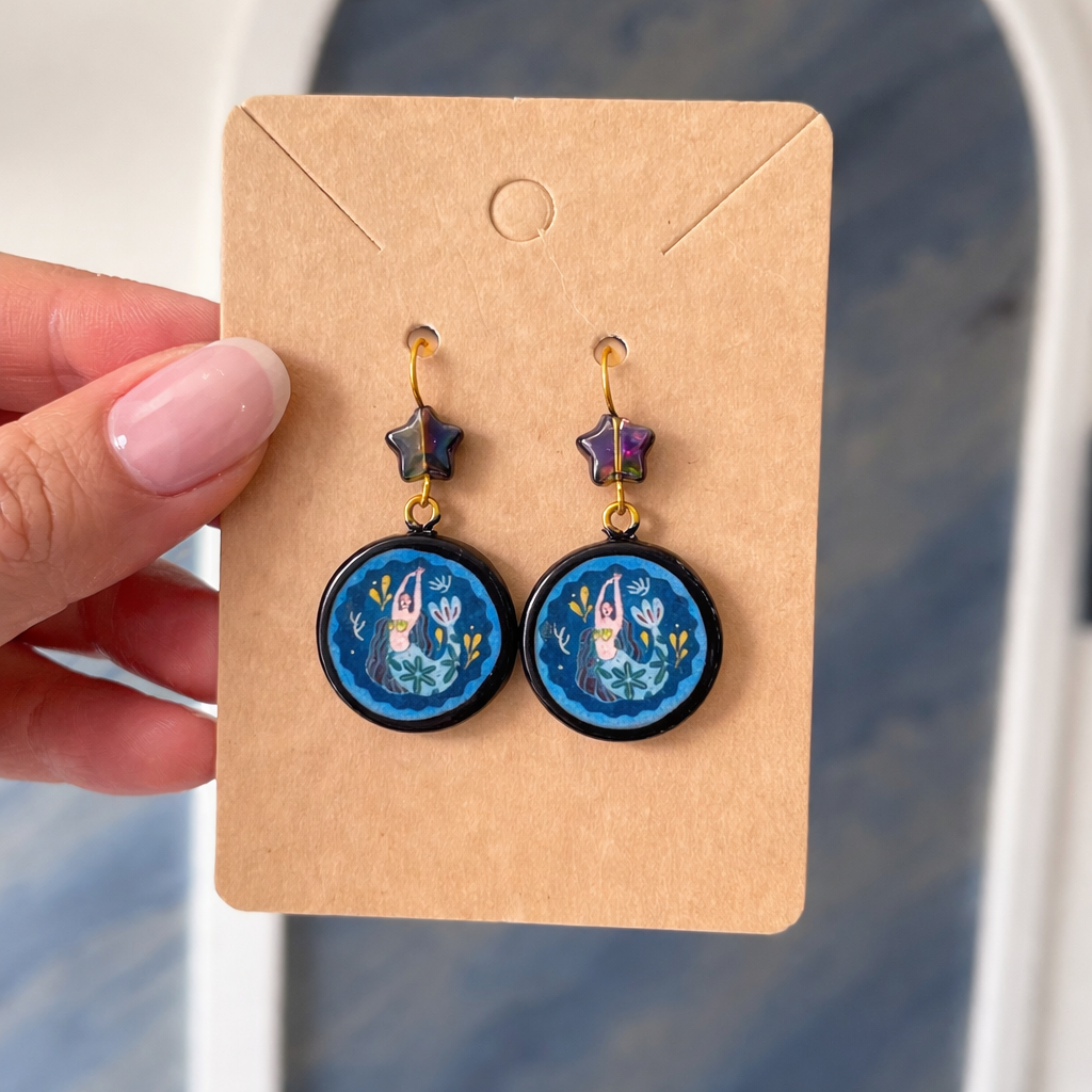 Midnight Ocean Muse Earrings