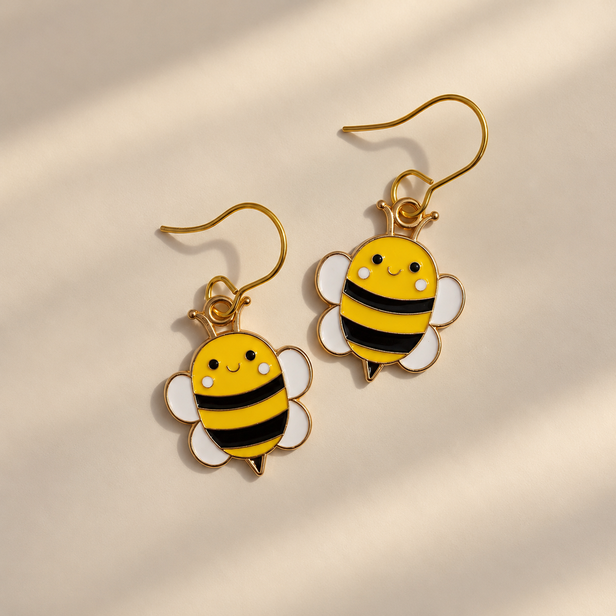 Honey Bee Enamel Earrings.