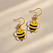 Honey Bee Enamel Earrings.