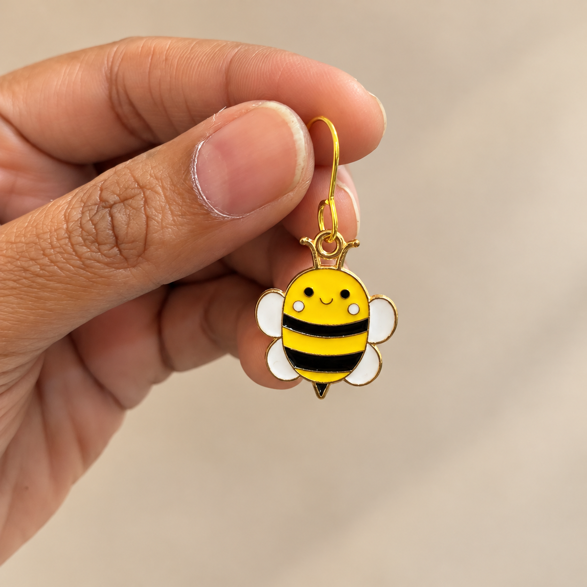 Honey Bee Enamel Earrings.