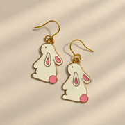 Bunny Enamel Earrings.