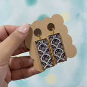 Noor Arch Rectangle Earrings - Quirky Jewellery