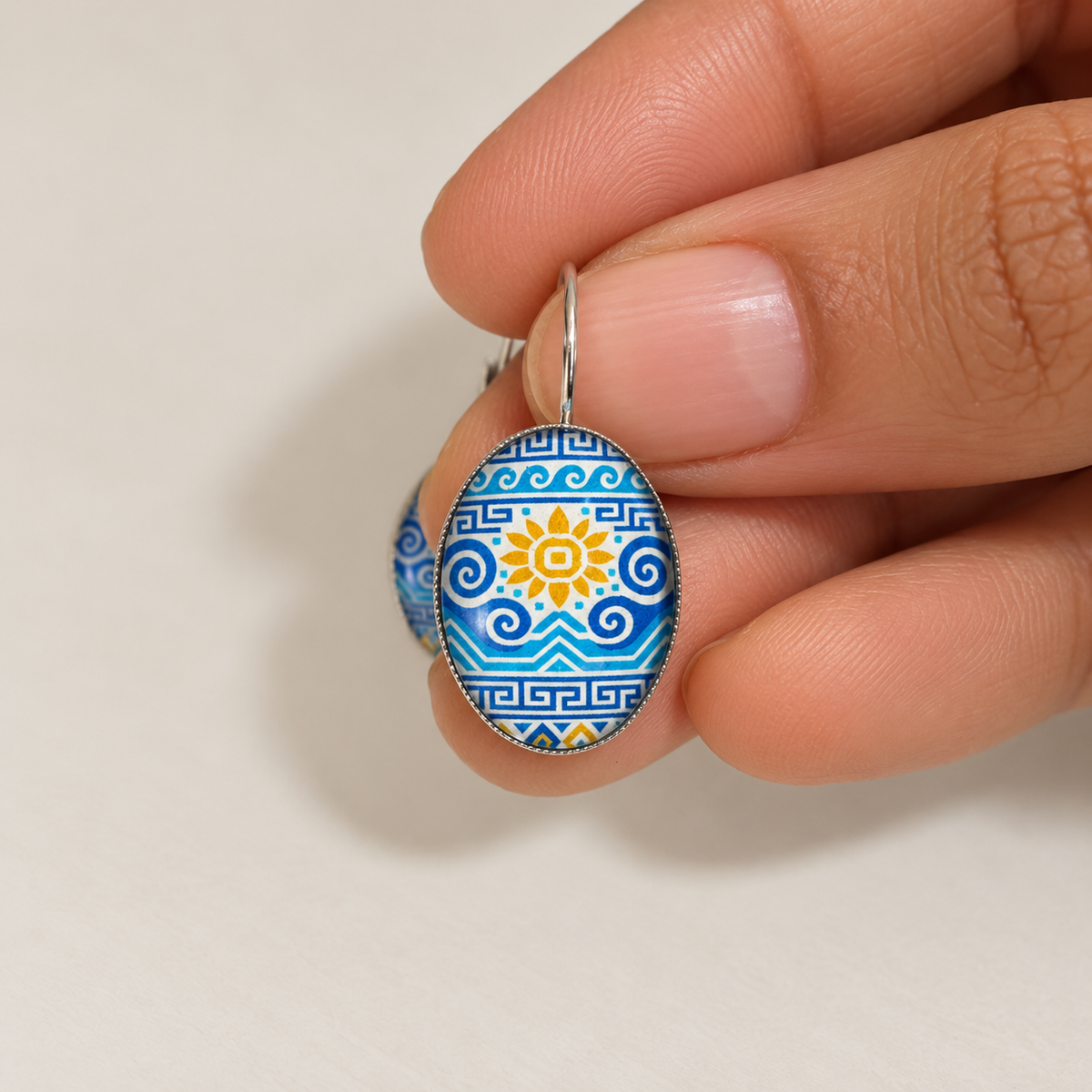 Blue Gold Tide Earring