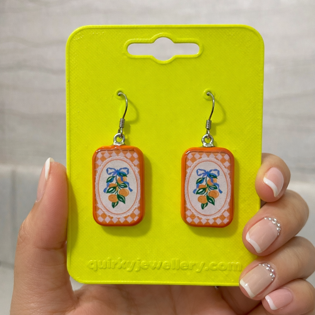 Orange Bunch Dangle Earrings - Quirky Jewellery