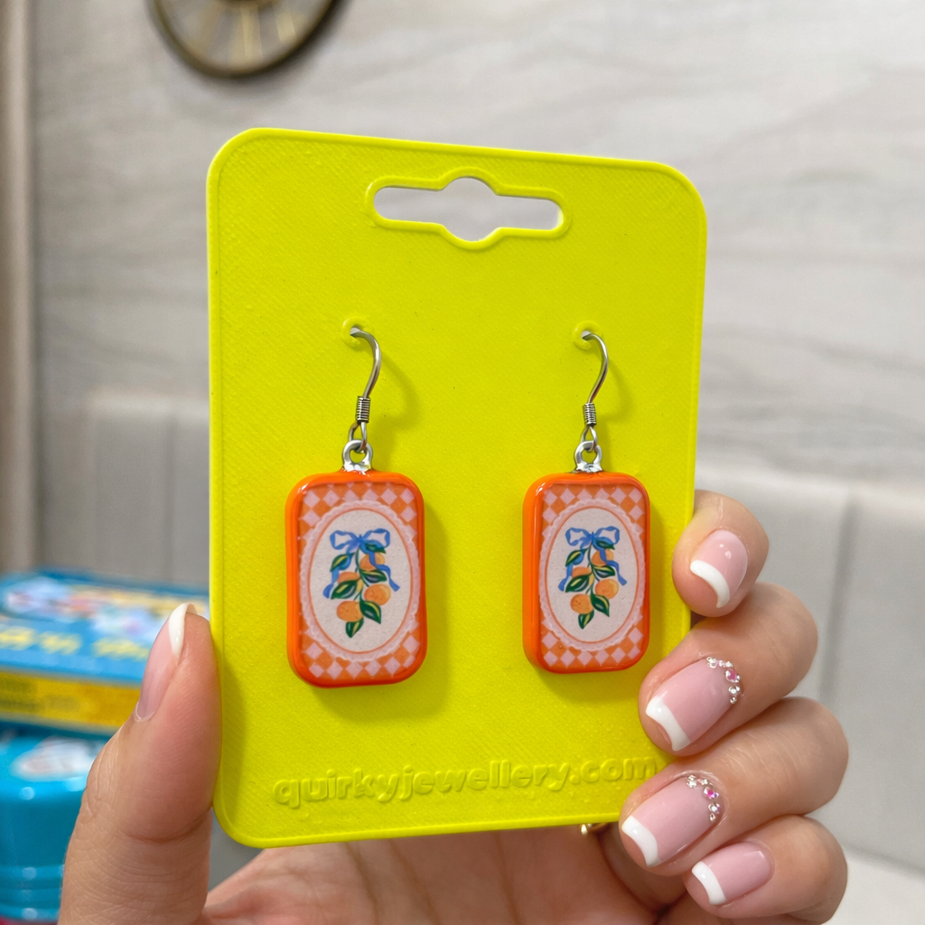 Orange Bunch Dangle Earrings - Quirky Jewellery