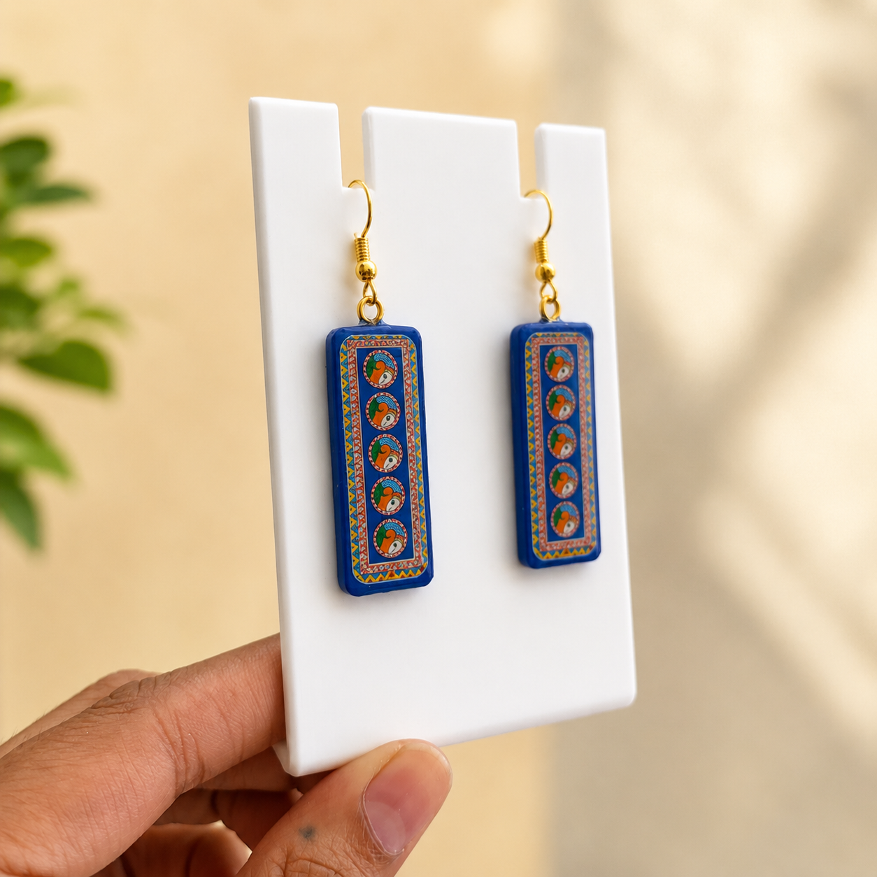 Madhubani Fish Trail Earrings 💙.
