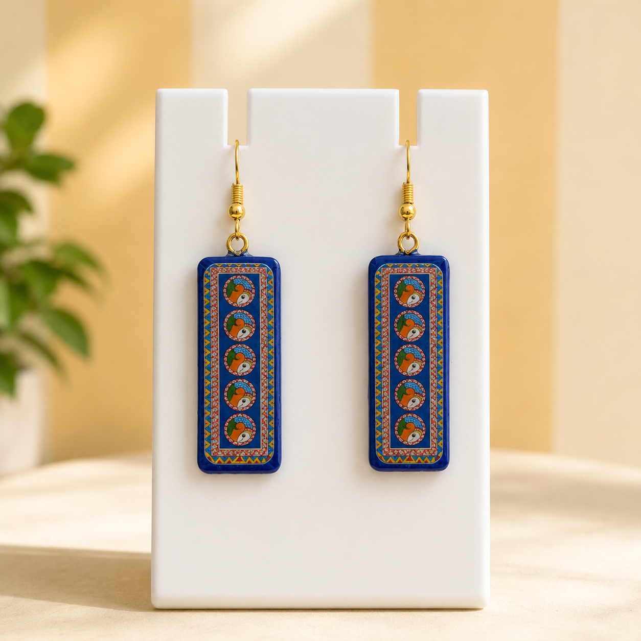 Madhubani Fish Trail Earrings 💙.
