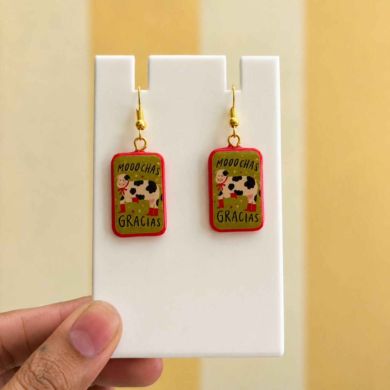 Moochas Gracias Quirky Earrings 🐄❤️