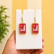 Pink Fiesta Llama Earrings 🦙🌵💖.