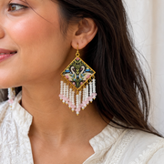 Swan Garden Fringe Earrings.