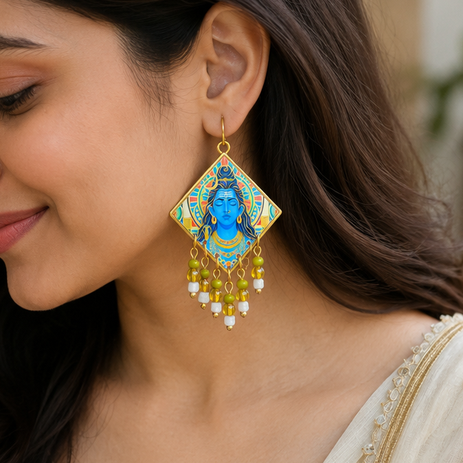 Shiv Serenity Beaded Statement Earrings