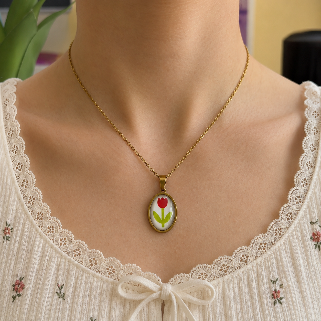 Classic Tulip Golden Chain - 45cms (Anti Tarnish) (Copy).