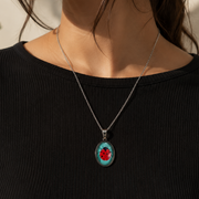Mystical Lady Bug Silver Chain - 45cms (Anti Tarnish)