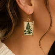 Botanical Fern Frame Earrings.