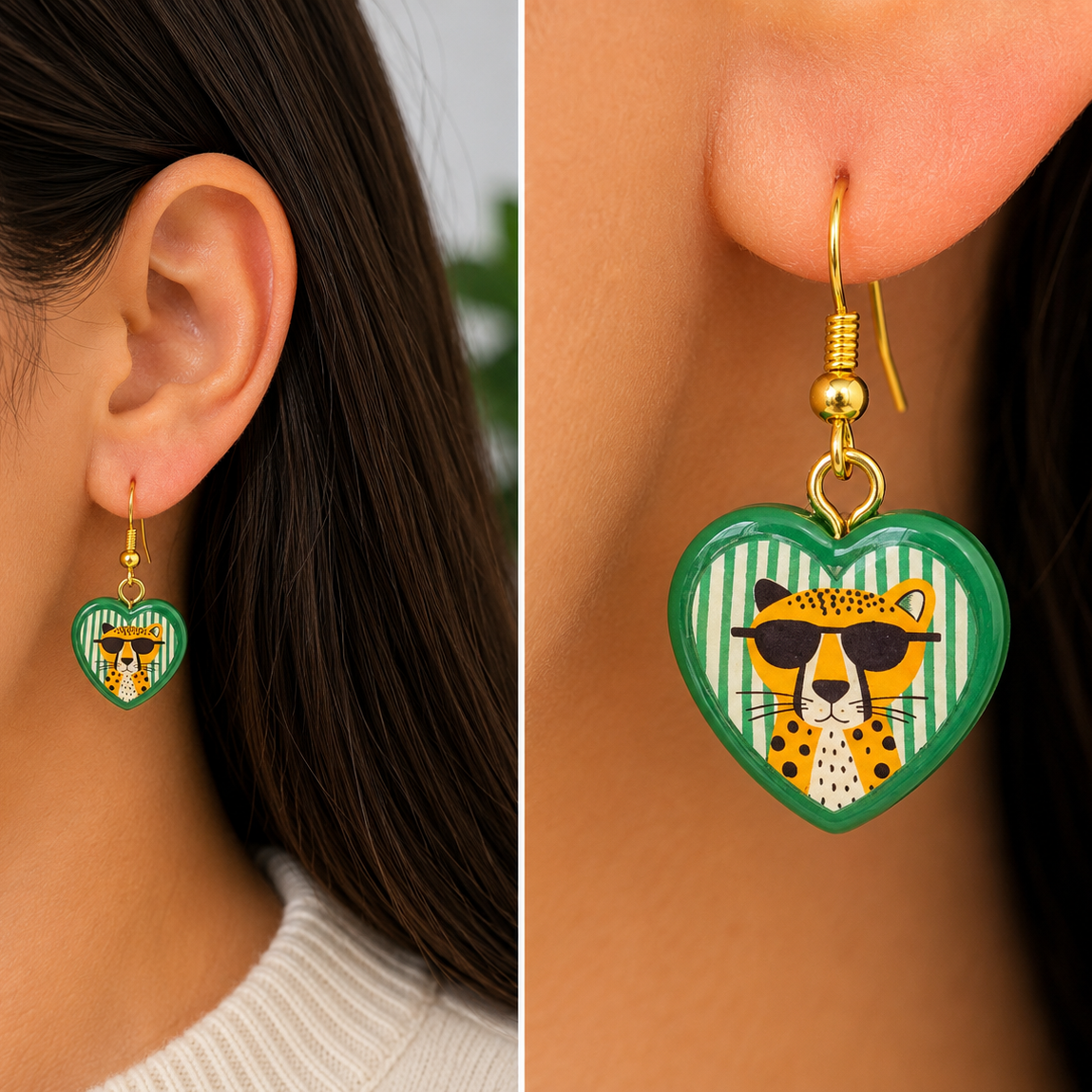 Tiny Wild Heart Leopard Drops.